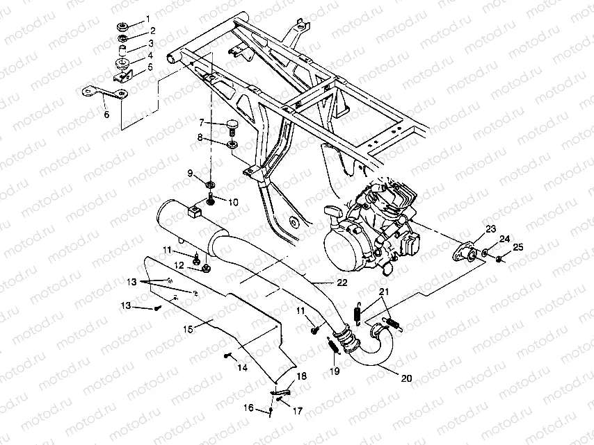 EXHAUST SYSTEM Sport 400L W958540 (4930133013A011) | EXHAUST SYSTEM Sport 400L W958540 (4930133013A011)