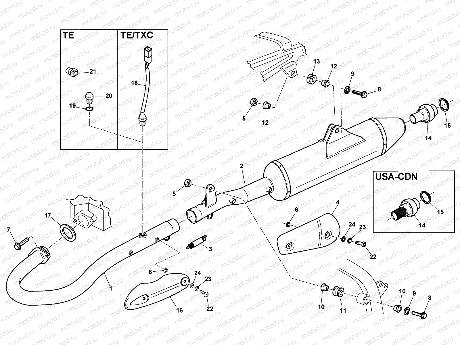 EXHAUST SYSTEM (TE-TXC)