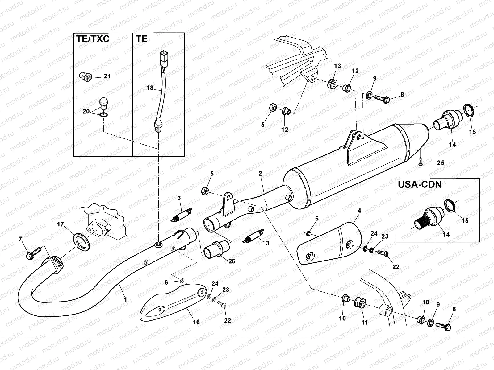 EXHAUST SYSTEM (TE-TXC)