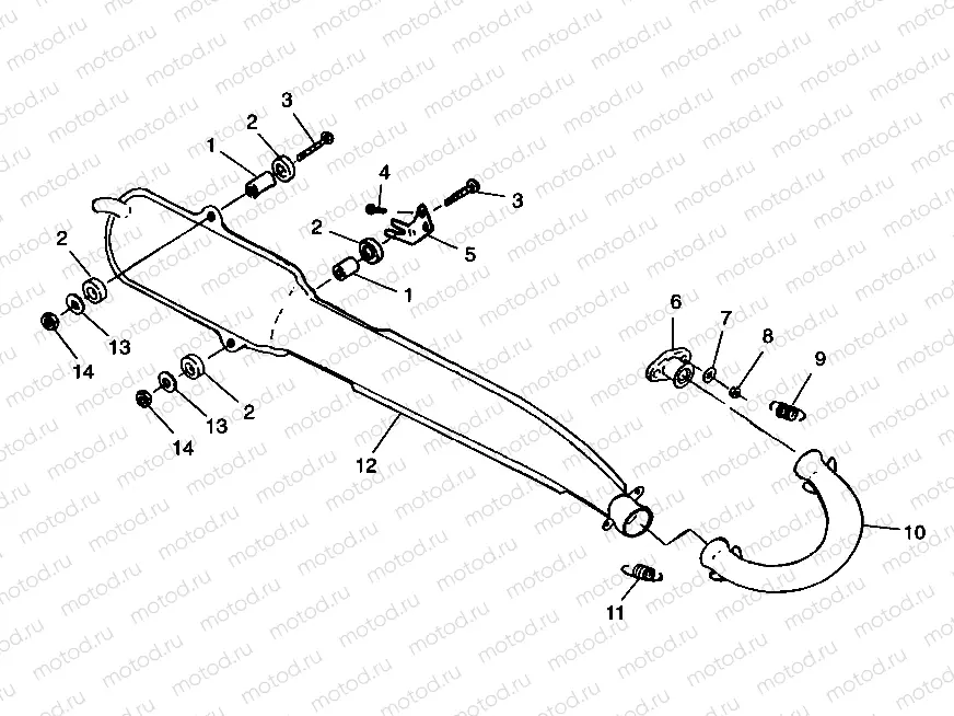 EXHAUST SYSTEM Trail Blazer W98BA25C (4945464546A010) | EXHAUST SYSTEM Trail Blazer W98BA25C (4945464546A010)