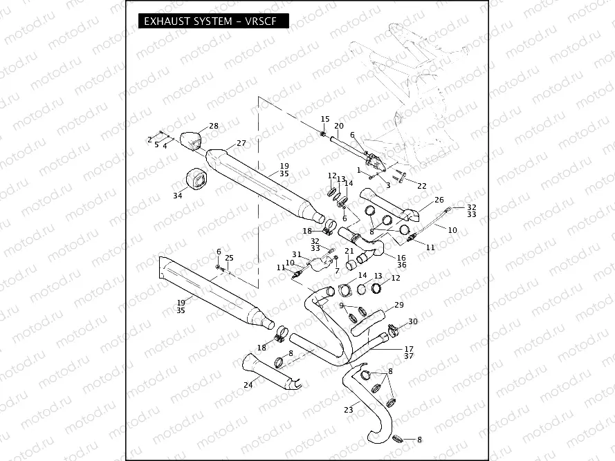 EXHAUST SYSTEM - VRSCF