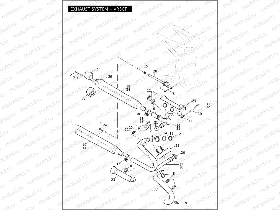 EXHAUST SYSTEM - VRSCF