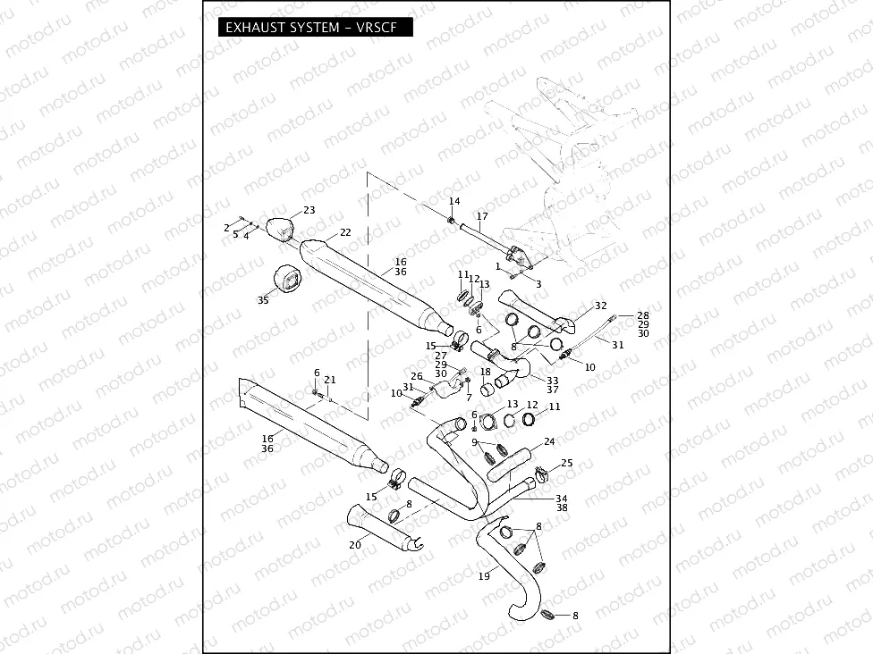 EXHAUST SYSTEM - VRSCF
