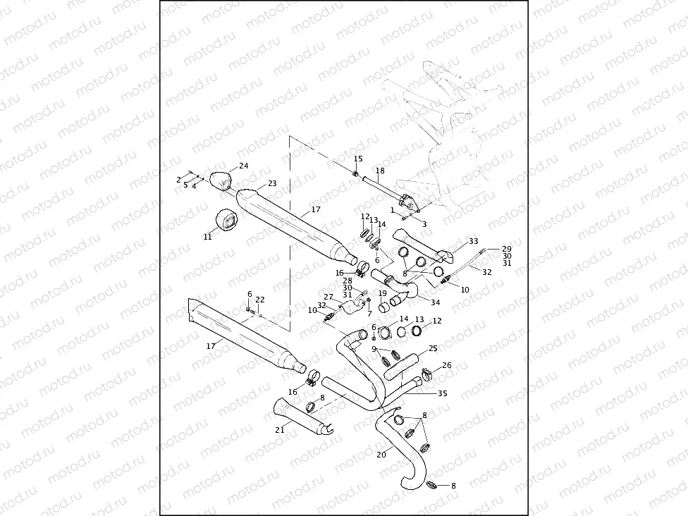 EXHAUST SYSTEM - VRSCF