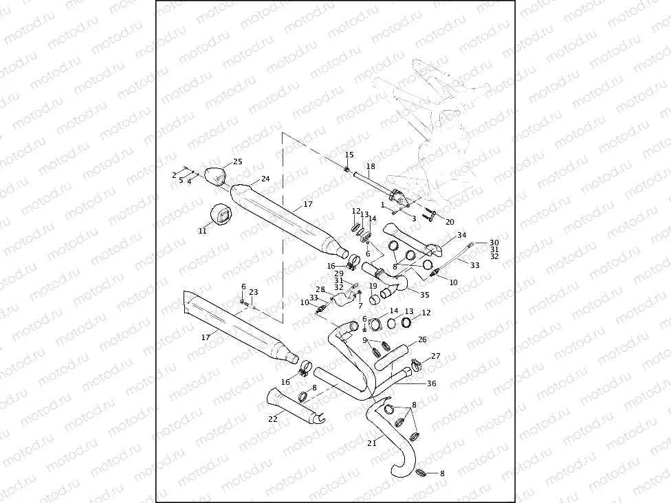 EXHAUST SYSTEM - VRSCF