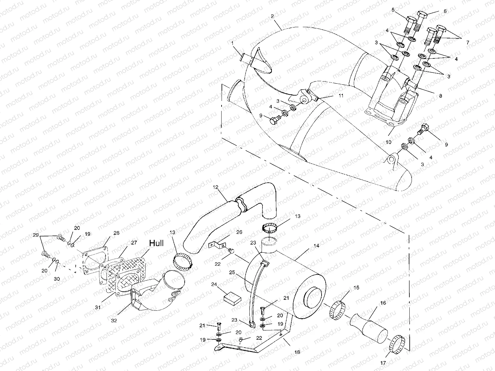 EXHAUST SYSTEM - W004699D (4955765576B006) | EXHAUST SYSTEM - W004699D (4955765576B006)