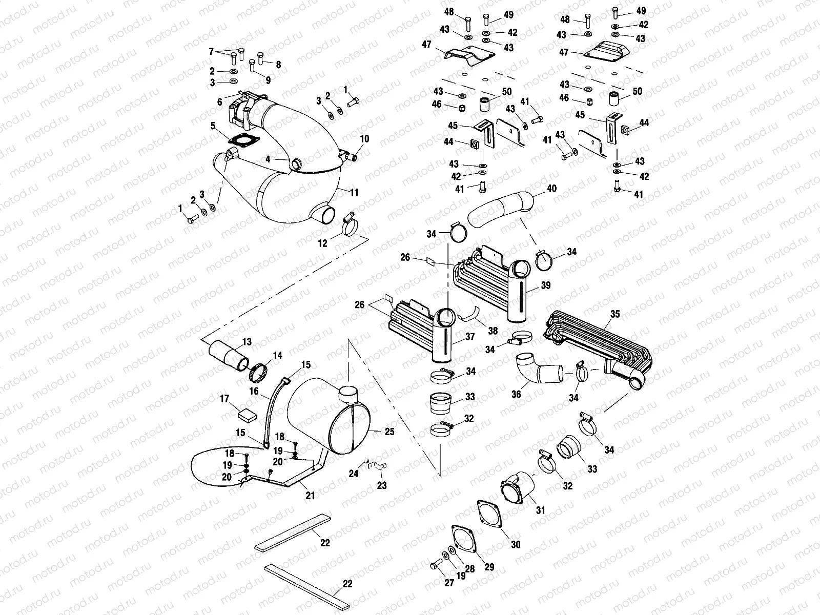 EXHAUST SYSTEM - W005199D (4955825582B007) | EXHAUST SYSTEM - W005199D (4955825582B007)