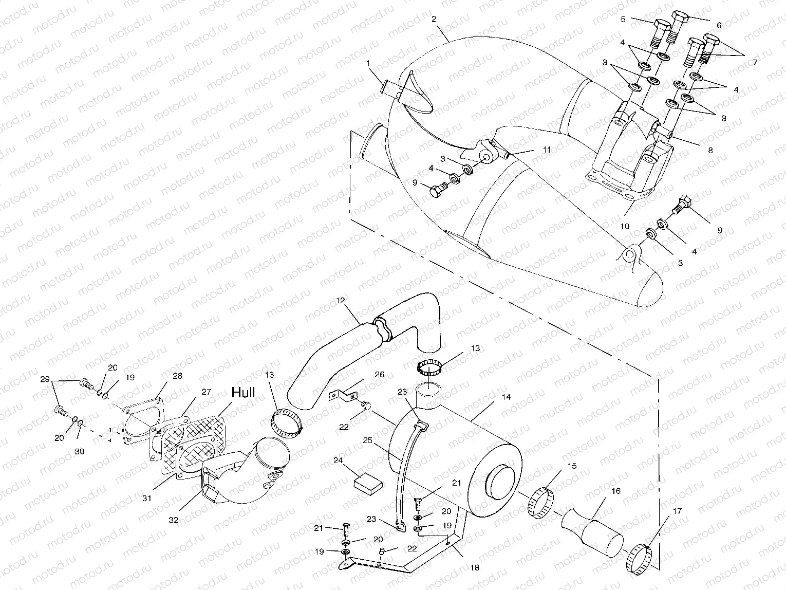 EXHAUST SYSTEM - W014699D (4964816481B004) | EXHAUST SYSTEM - W014699D (4964816481B004)