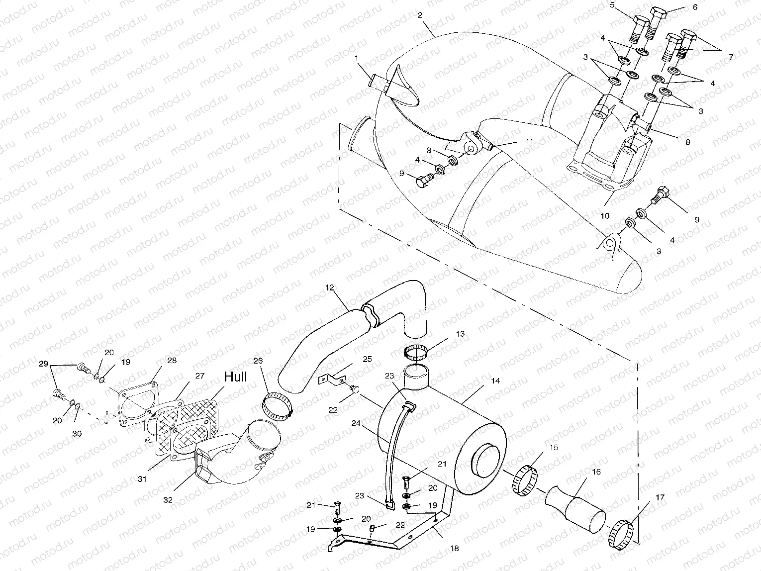 EXHAUST SYSTEM - W014999D (4964886488B004) | EXHAUST SYSTEM - W014999D (4964886488B004)