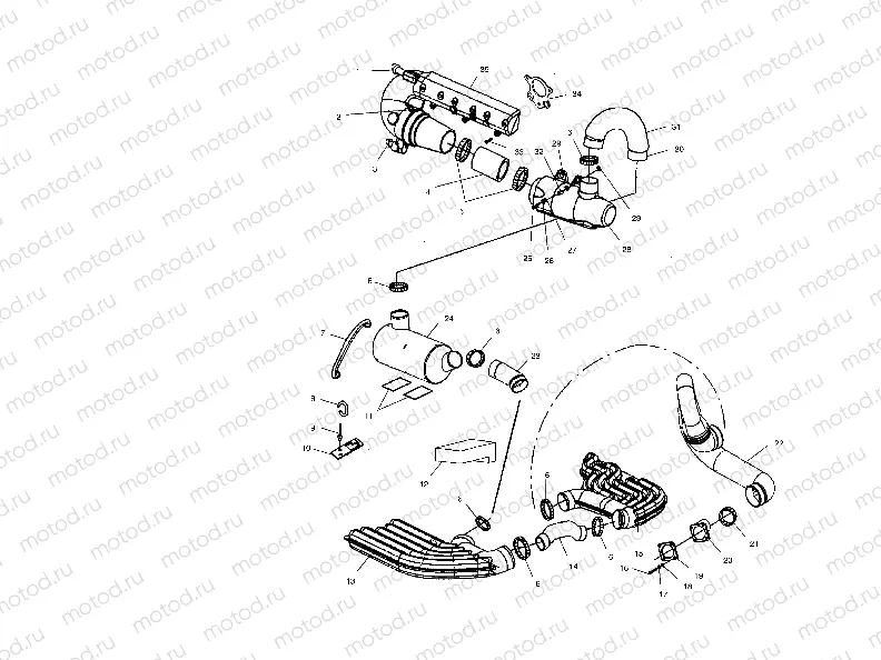 EXHAUST SYSTEM - W015099D (4964866486B006) | EXHAUST SYSTEM - W015099D (4964866486B006)