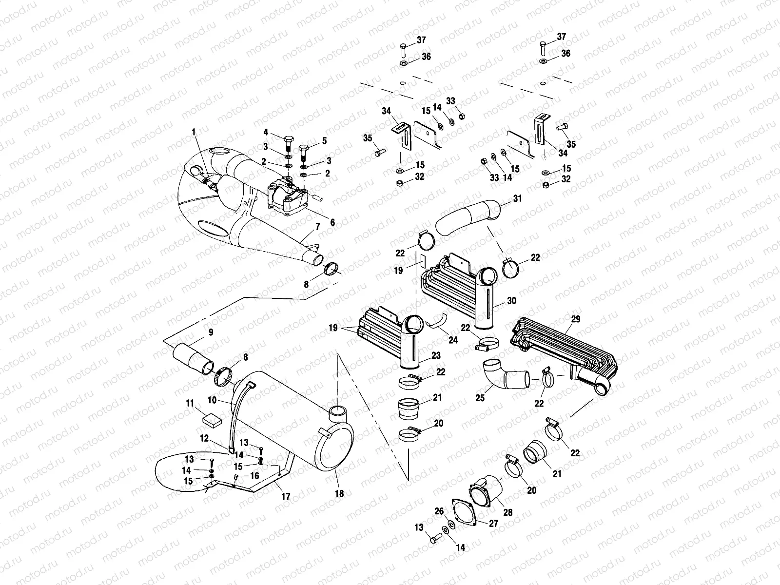 EXHAUST SYSTEM - W015197D (4964826482B005) | EXHAUST SYSTEM - W015197D (4964826482B005)