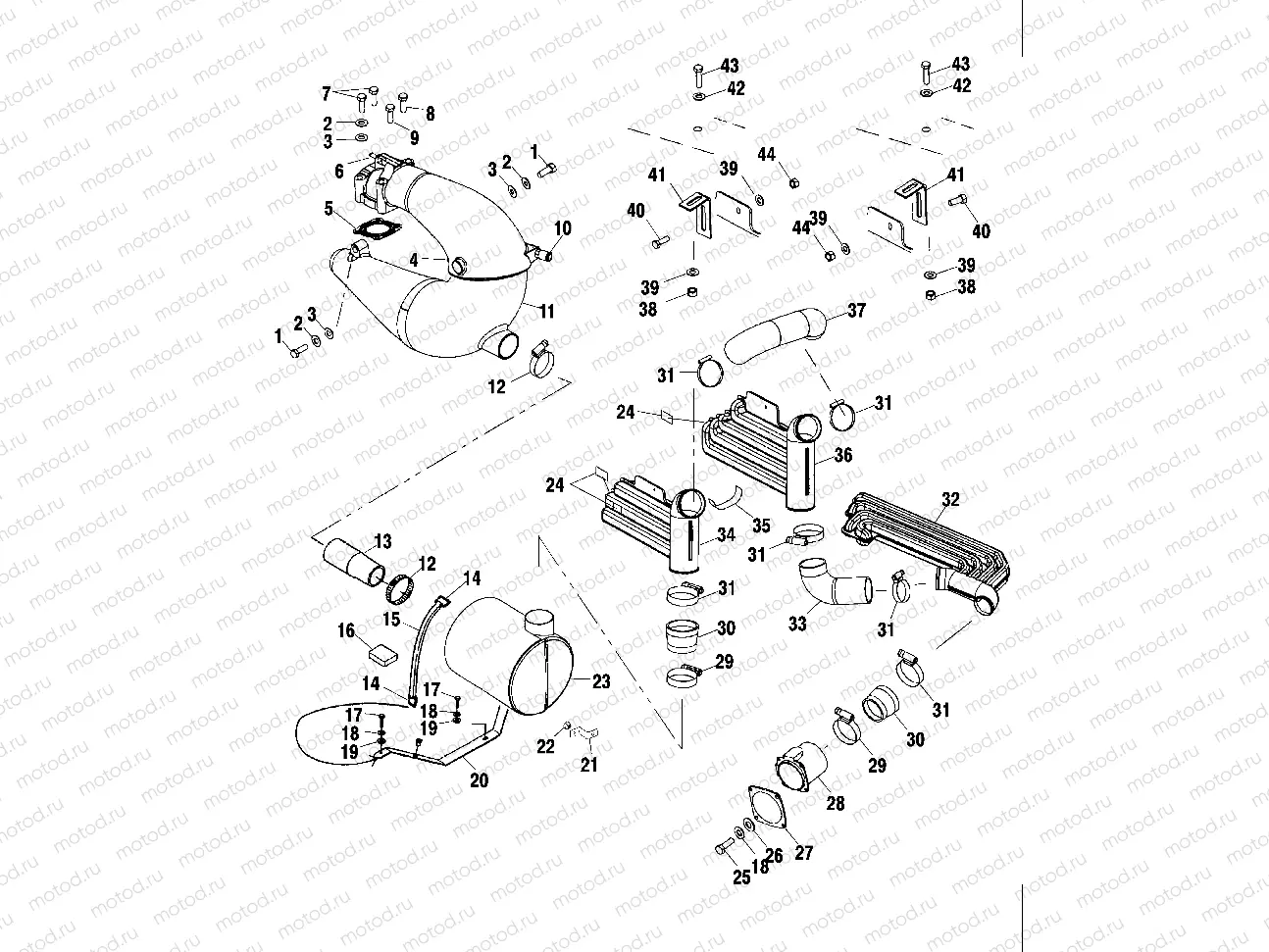 EXHAUST SYSTEM - W015199D (4964836483B005) | EXHAUST SYSTEM - W015199D (4964836483B005)