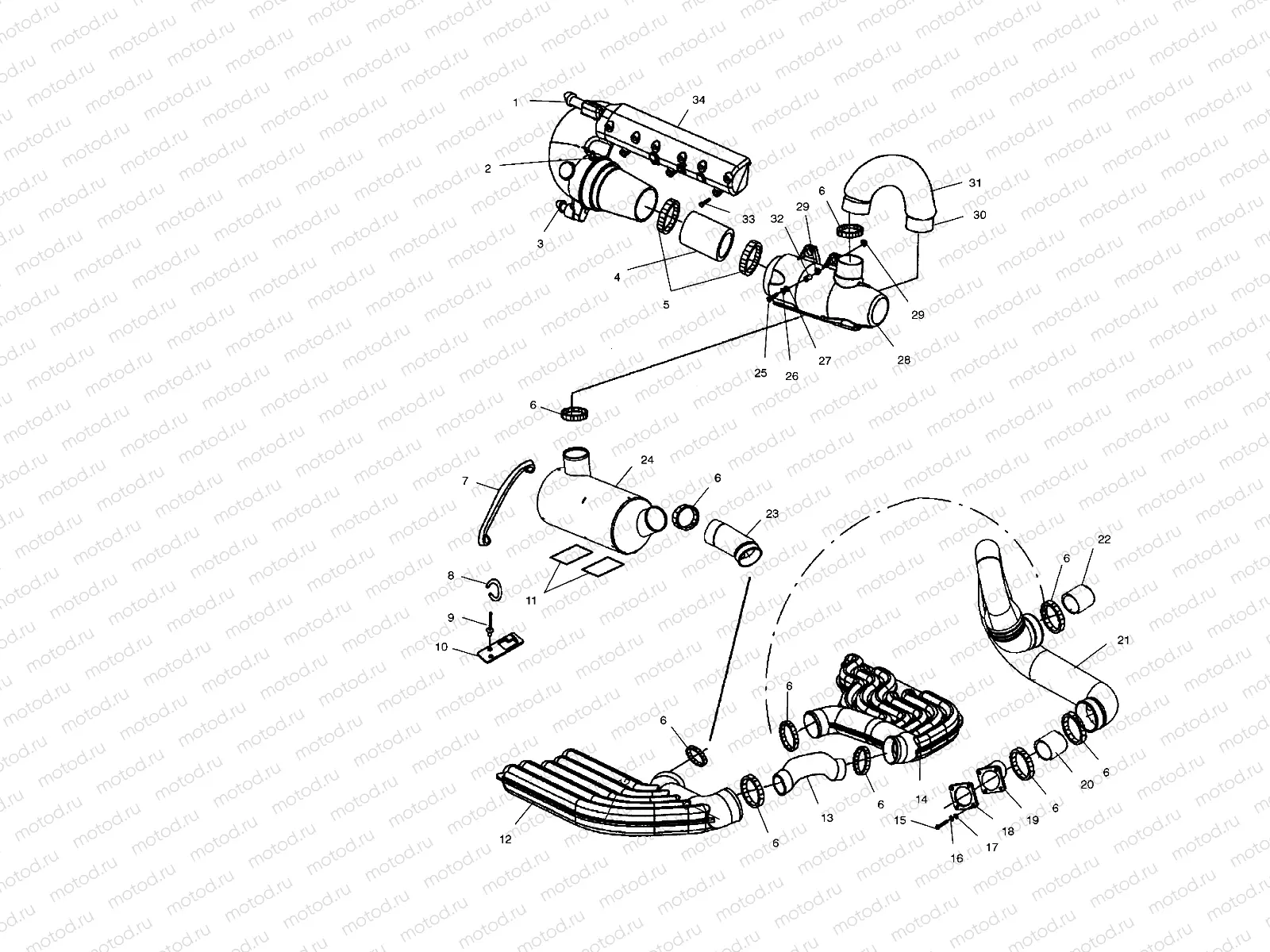 EXHAUST SYSTEM - W025099D/W025099I (4971417141B06) | EXHAUST SYSTEM - W025099D/W025099I (4971417141B06)