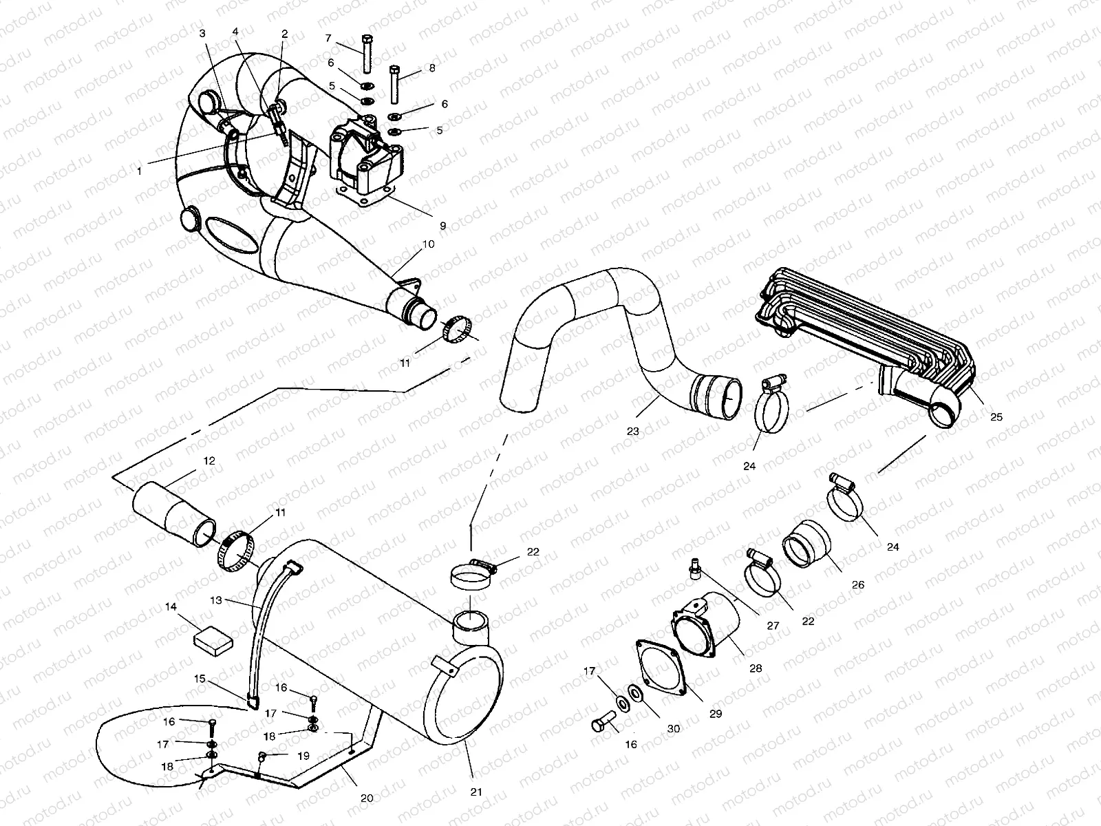 EXHAUST SYSTEM - W025101C/W025101D/W025101I (4971387138B05) | EXHAUST SYSTEM - W025101C/W025101D/W025101I (4971387138B05)