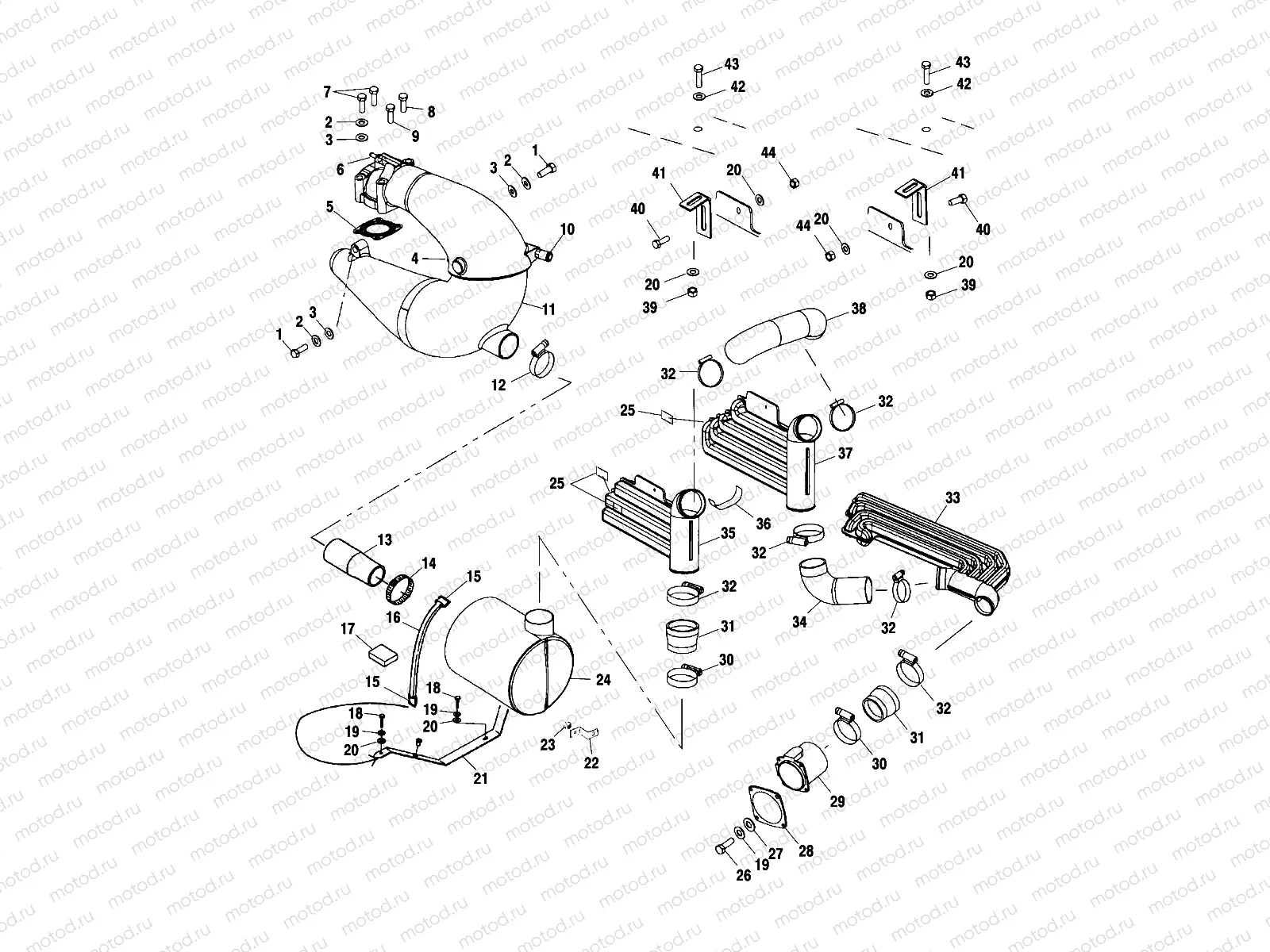 EXHAUST SYSTEM - W025199D/W025199I (4971327132B05) | EXHAUST SYSTEM - W025199D/W025199I (4971327132B05)