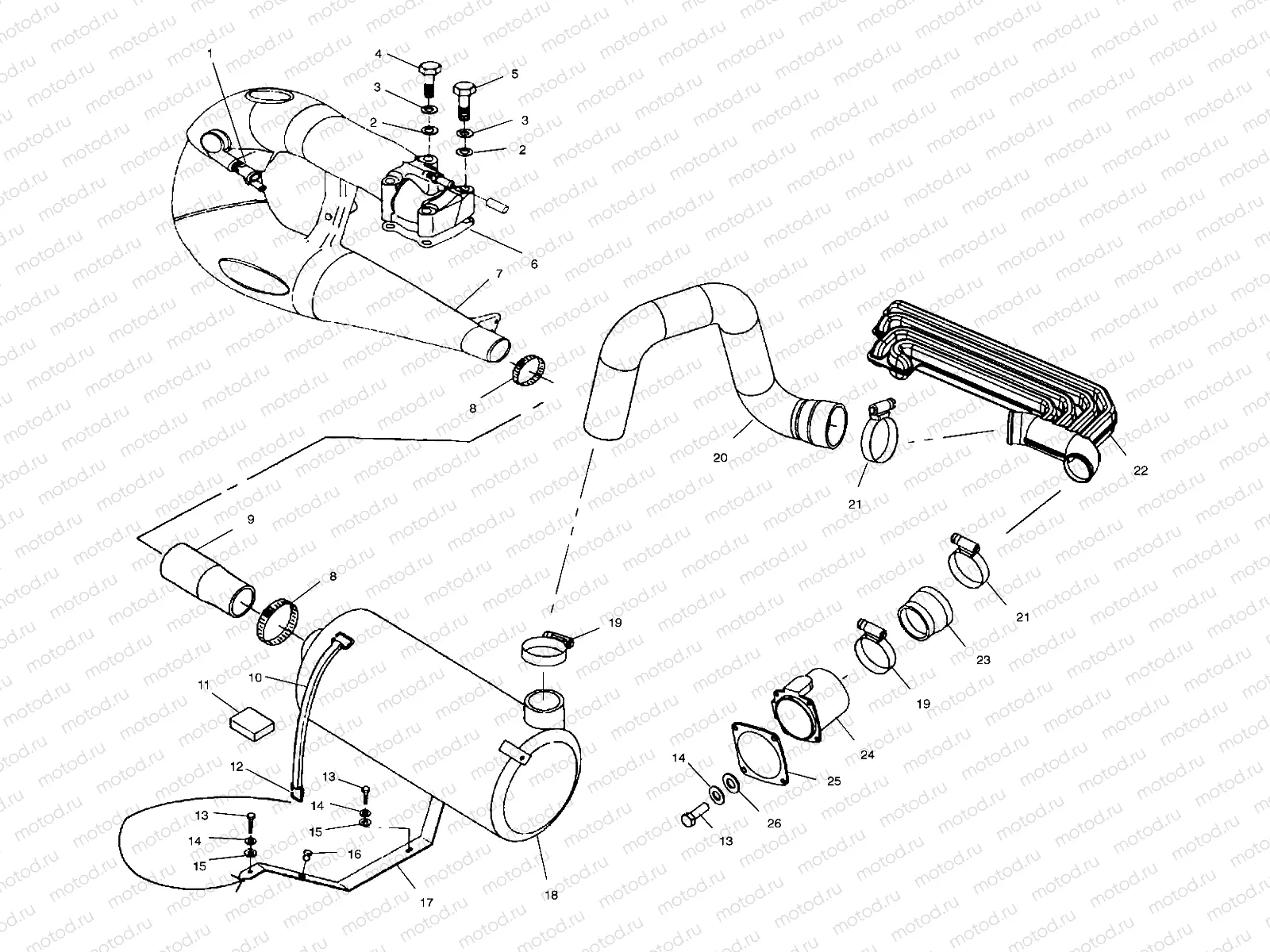 EXHAUST SYSTEM - W025297D/W025297I (4975477547B03) | EXHAUST SYSTEM - W025297D/W025297I (4975477547B03)