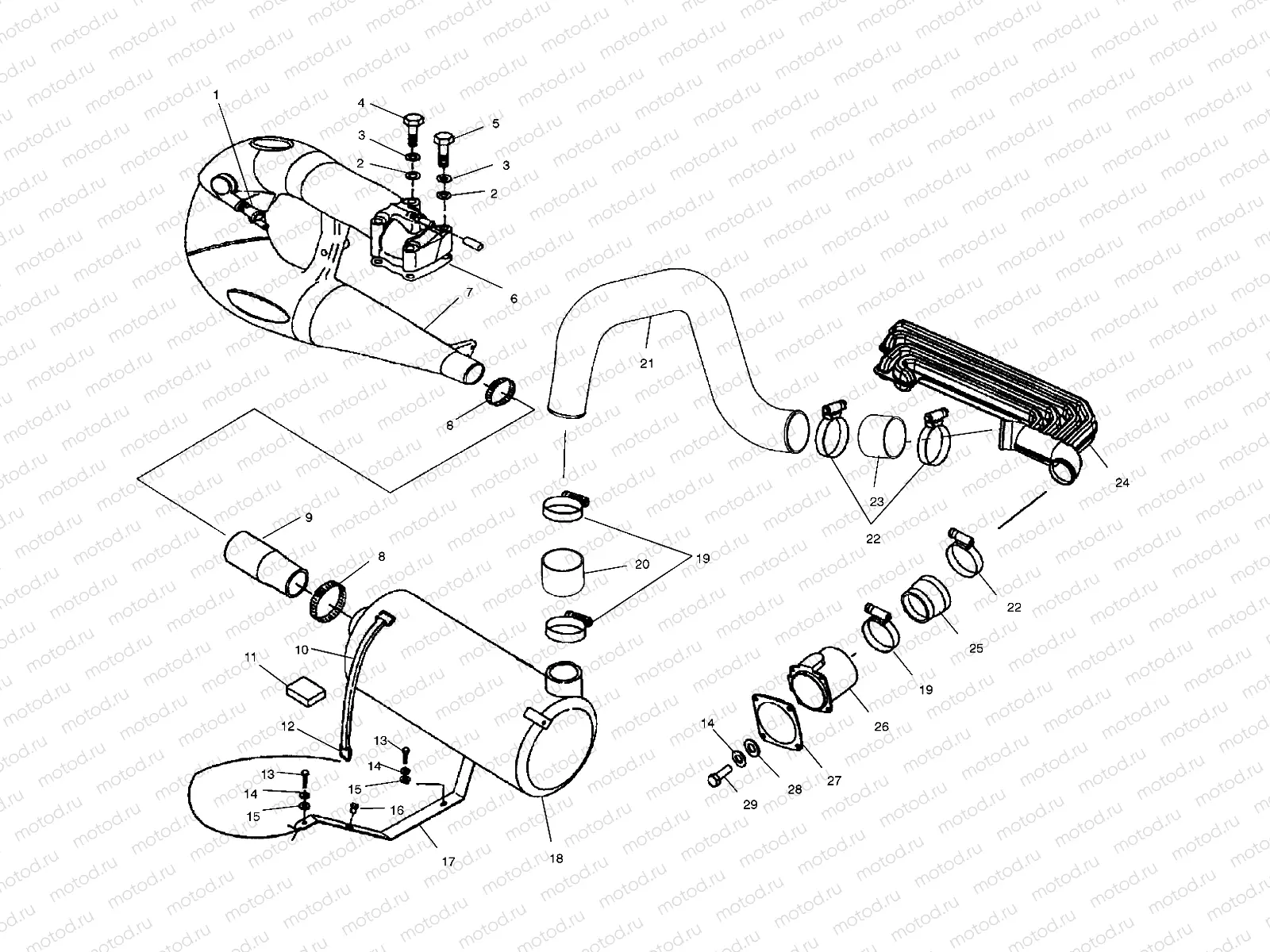 EXHAUST SYSTEM - W035297DA/W035297IA (4980978097B03) | EXHAUST SYSTEM - W035297DA/W035297IA (4980978097B03)