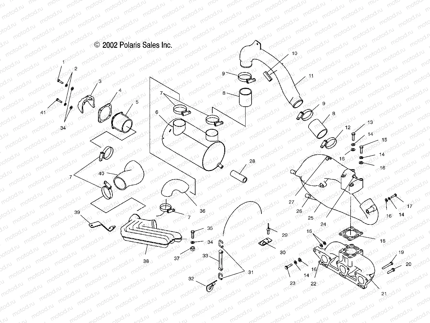 EXHAUST SYSTEM - W035303CA/CB/IA/IB (4981068106B06) | EXHAUST SYSTEM - W035303CA/CB/IA/IB (4981068106B06)