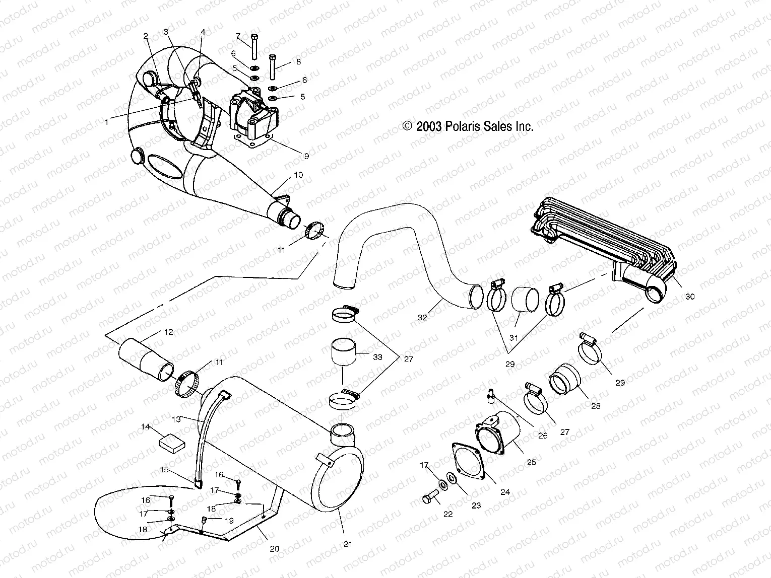 EXHAUST SYSTEM - W045101CA/W045101IA (4990479047B05) | EXHAUST SYSTEM - W045101CA/W045101IA (4990479047B05)