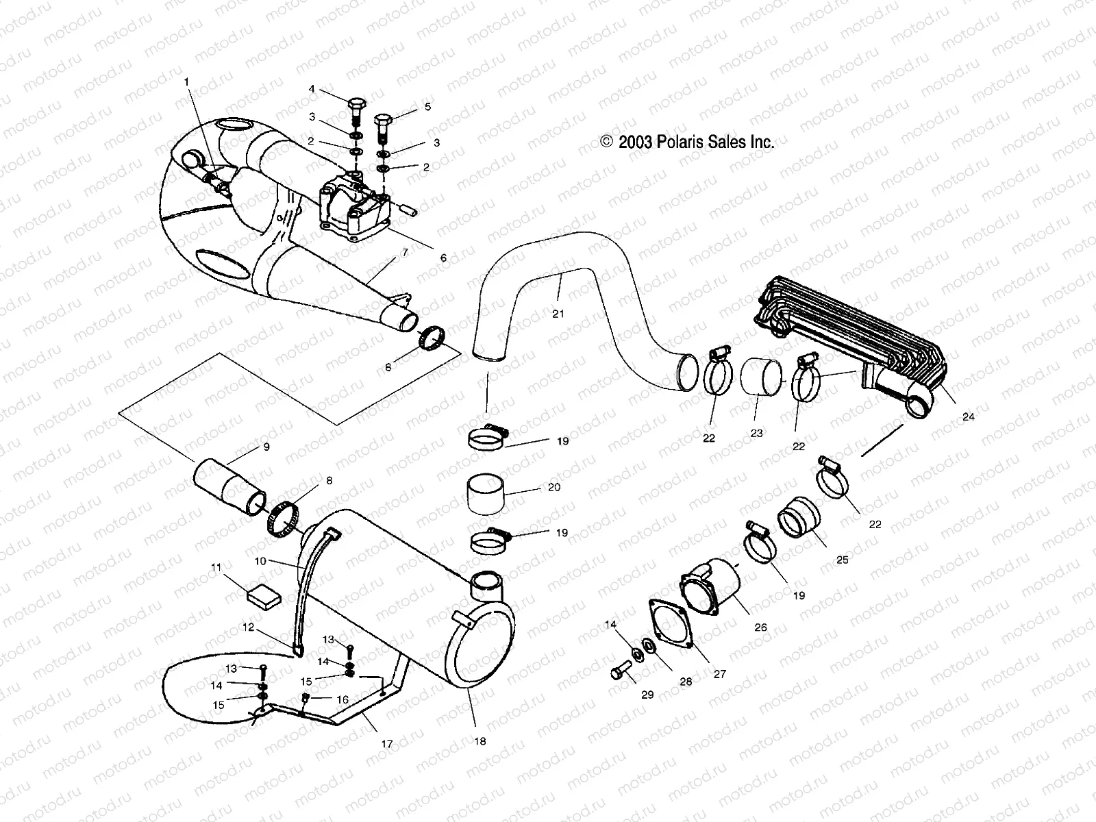 EXHAUST SYSTEM - W045197DA/IA (4990499049B05) | EXHAUST SYSTEM - W045197DA/IA (4990499049B05)