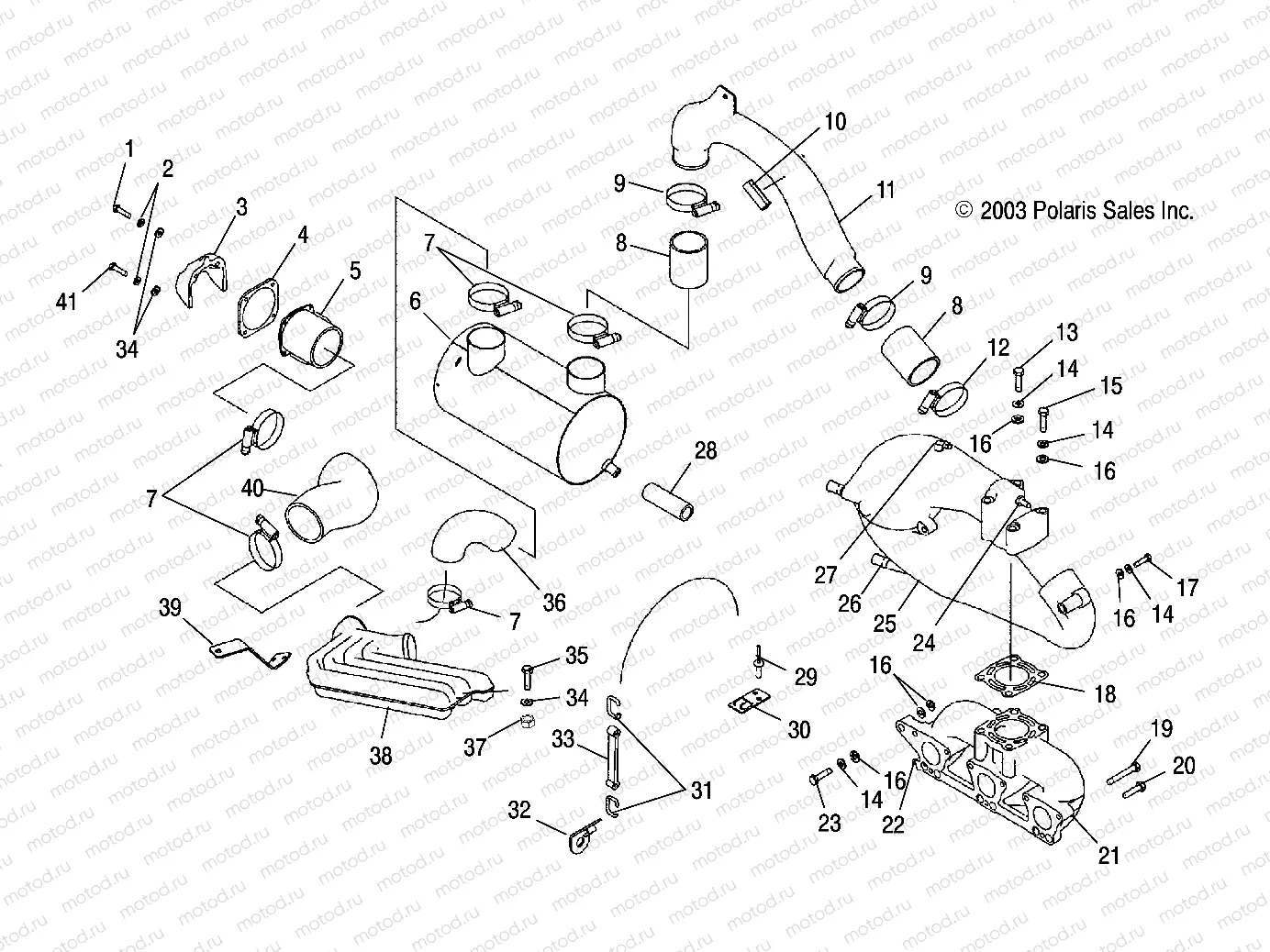 EXHAUST SYSTEM - W045303CA/IA (4990539053B06) | EXHAUST SYSTEM - W045303CA/IA (4990539053B06)