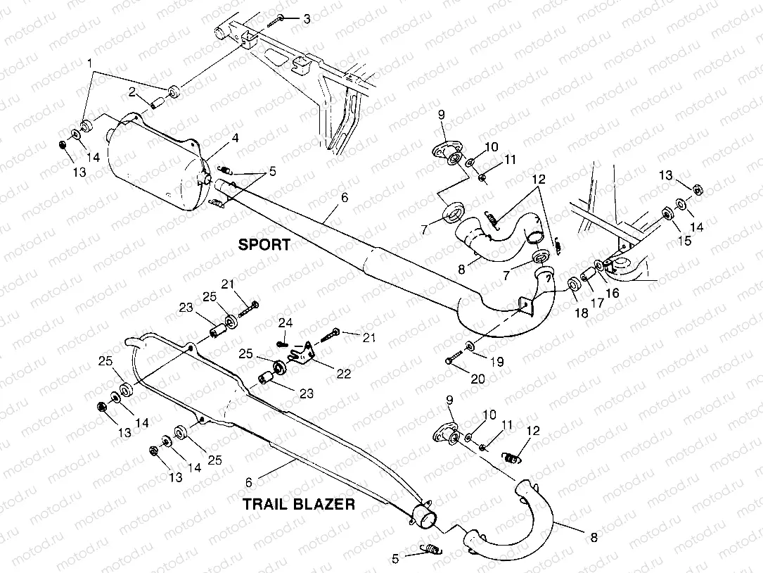 EXHAUST SYSTEM - W968540 (4935863586A013) | EXHAUST SYSTEM - W968540 (4935863586A013)