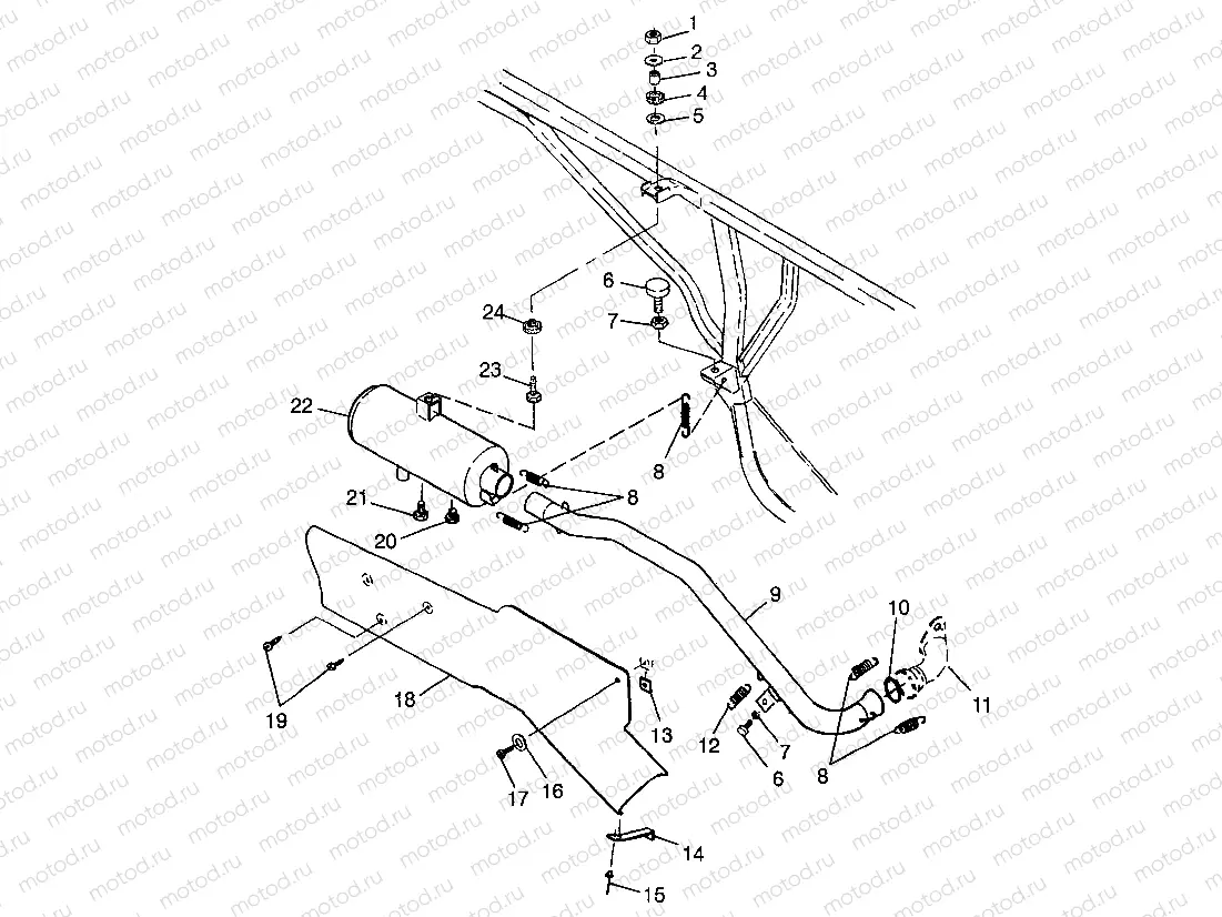 EXHAUST SYSTEM - W97AE42A (4940754075A013) | EXHAUST SYSTEM - W97AE42A (4940754075A013)