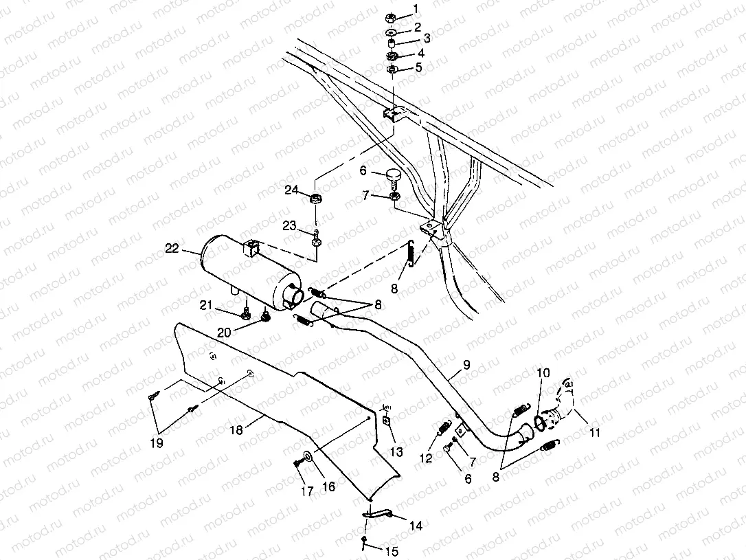 EXHAUST SYSTEM - W98AE50A (4946394639a013) | EXHAUST SYSTEM - W98AE50A (4946394639a013)