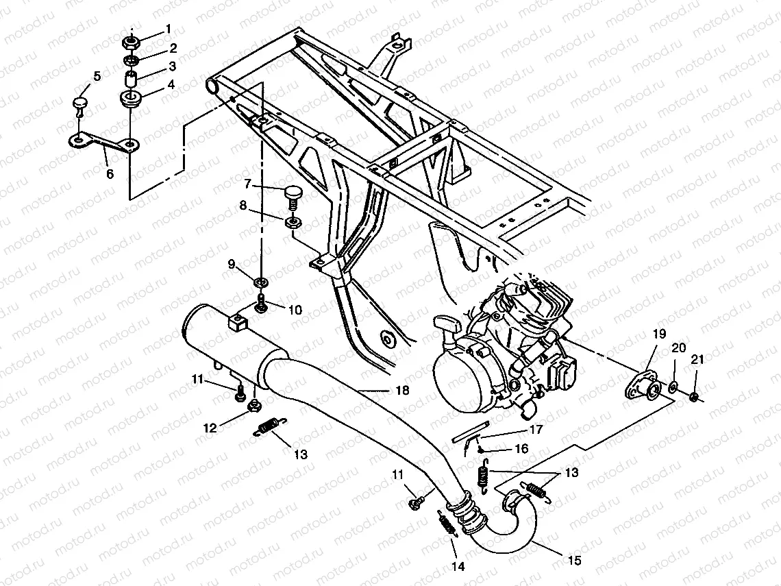 EXHAUST SYSTEM XPLORER 4X4 W959140 (4930223022A013) | EXHAUST SYSTEM XPLORER 4X4 W959140 (4930223022A013)