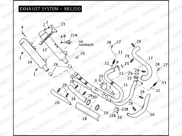 EXHAUST SYSTEM - XR1200