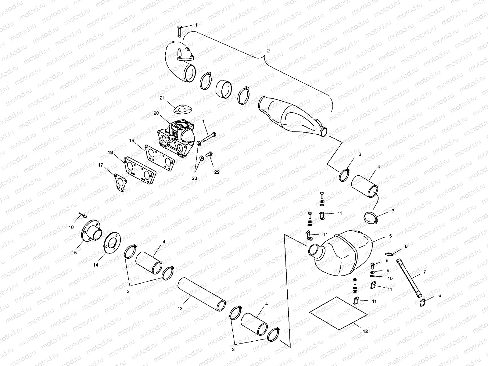 EXHAUST - W025402D (4980948094A12) | EXHAUST - W025402D (4980948094A12)
