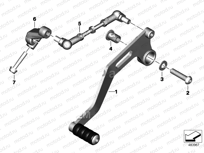 EXTERNAL GEARSHIFT PARTS/SHIFT LEVER