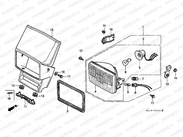 F-1-1 HEADLAMP (B / ED / U)