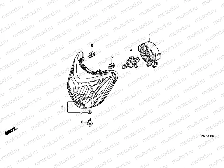 F-1-1 HEADLAMP (CBF150MB / MC)