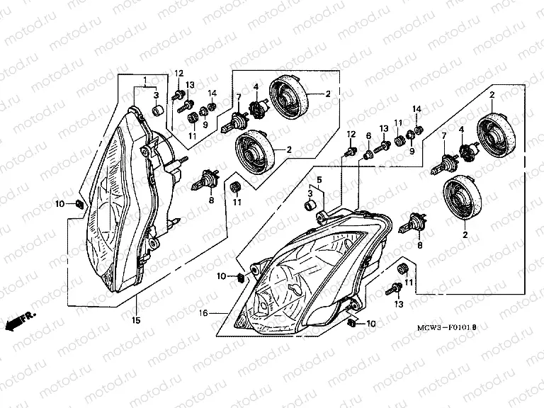F-1-1 HEADLAMP (CM, U)
