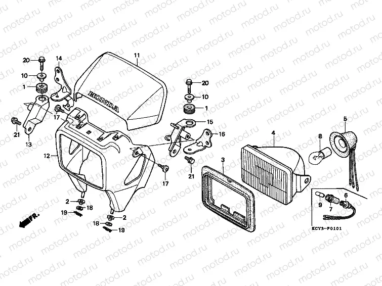 F-1-1 HEADLAMP (DK / ED / U)