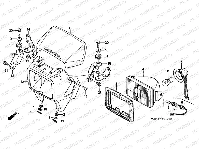 F-1-1 HEADLAMP (DK / ED / U)