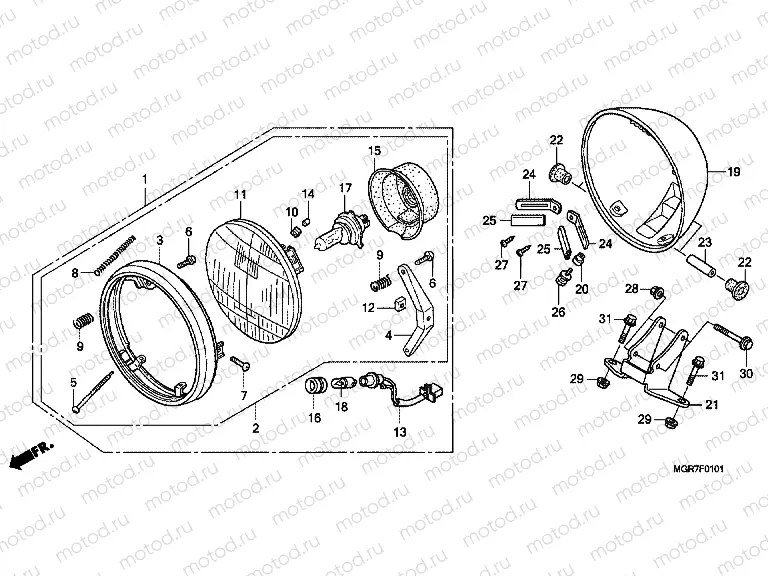F-1-1 HEADLAMP (ED, F, U)