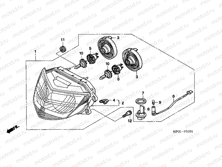 F-1-1 HEADLAMP (FES2505)