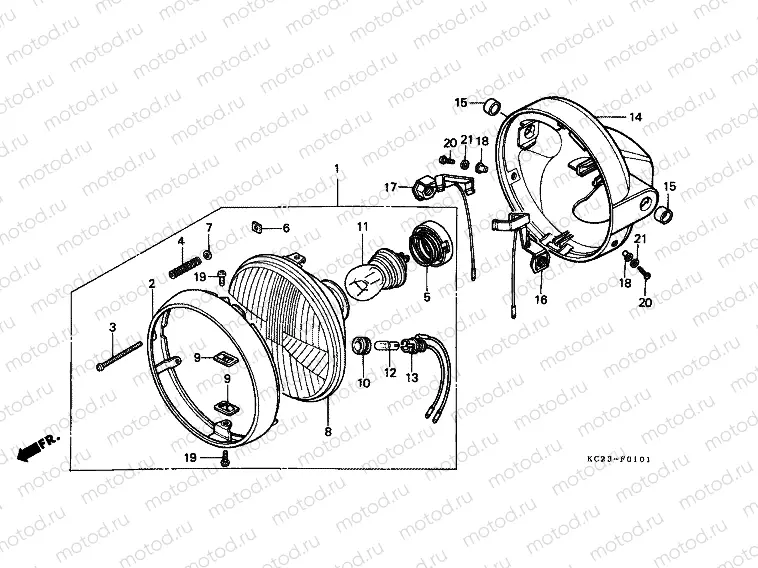 F-1-1 HEADLAMP (G)