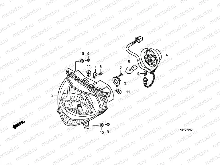 F-1-1 HEADLAMP (SC1258)