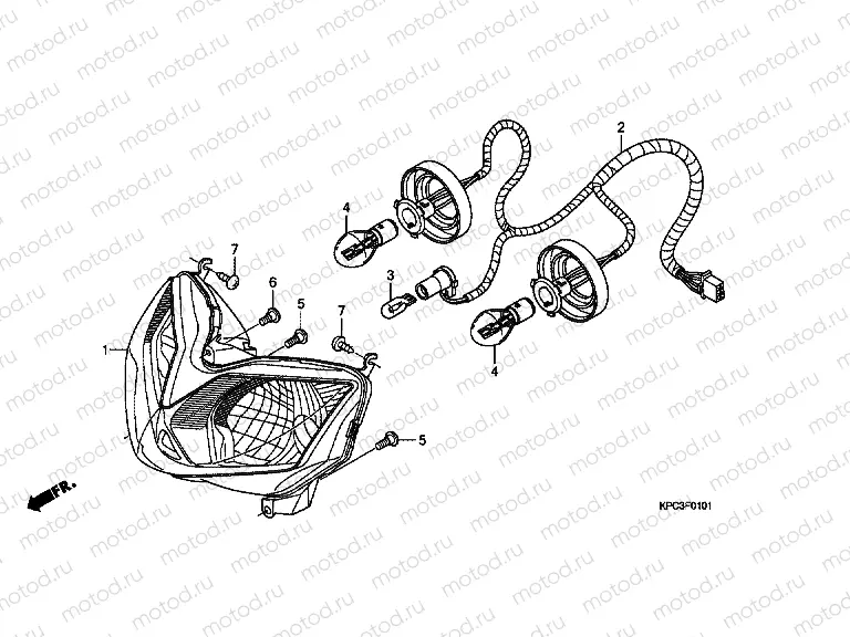 F-1-1 HEADLAMP (XL125V7 / 8)