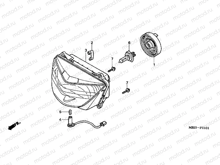 F-1-1 HEADLIGHT (CB600F22)