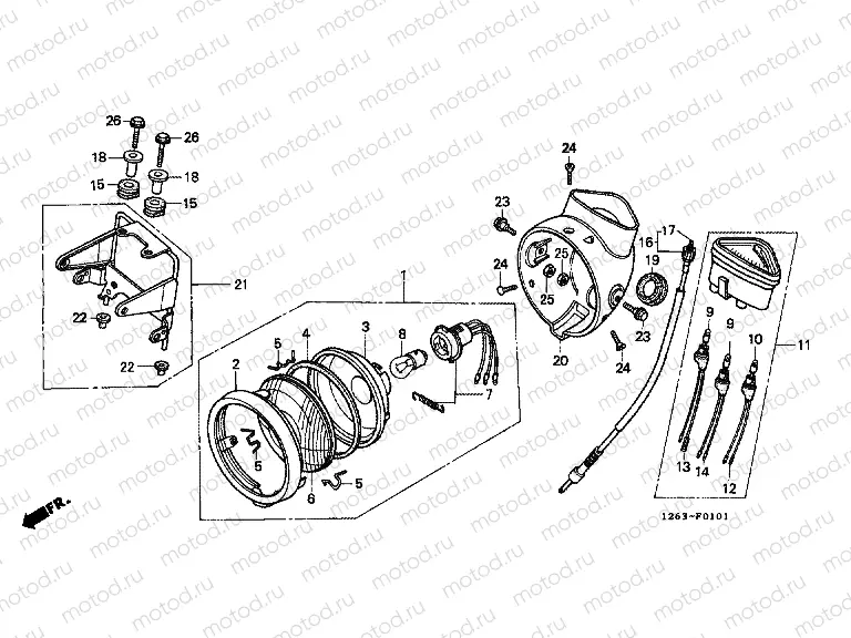 F-1-1 HEADLIGHT / SPEEDOMETER