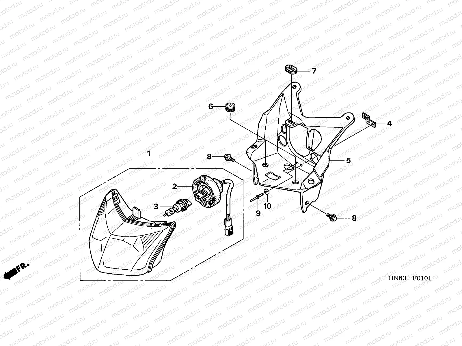 F-1-1 HEADLIGHT (TRX250EX6/7/8)