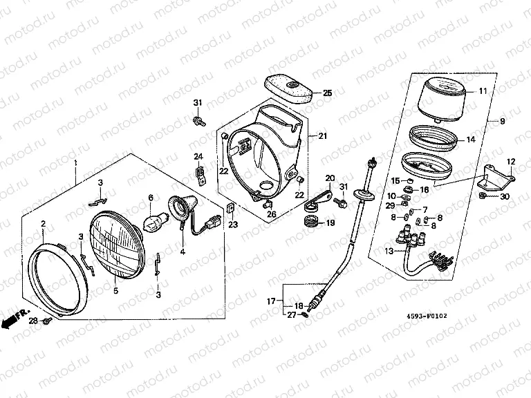 F-1-2 HEADLIGHT / METER (3)