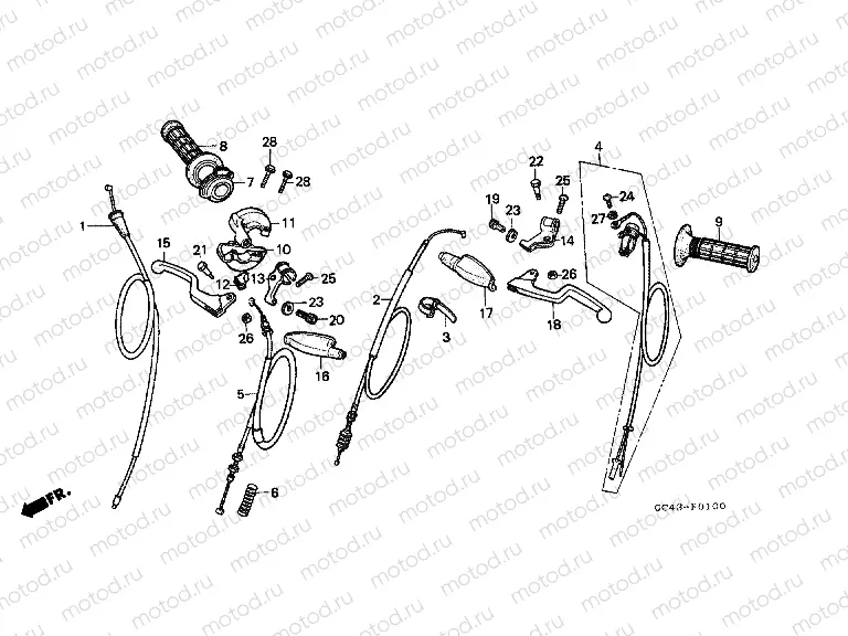 F-1 HANDLE ARM / CABLE