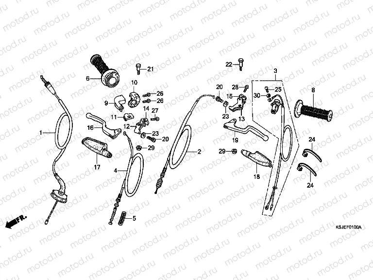 F-1 HANDLE ARM / CABLE