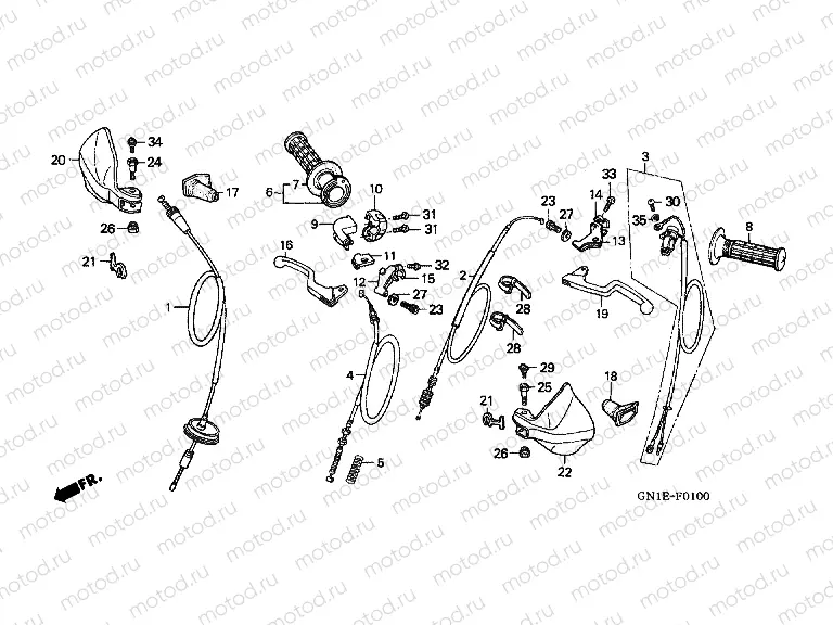 F-1 HANDLE ARM / CABLE