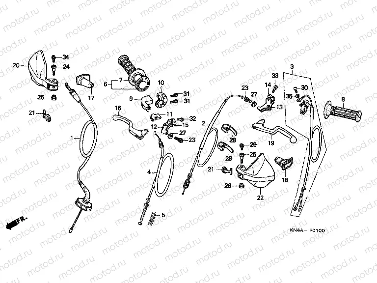 F-1 HANDLE ARM / CABLE